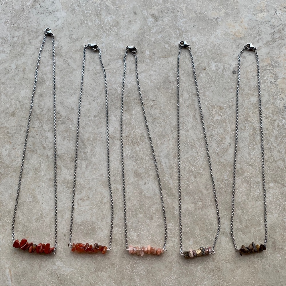 Crystal boho necklace